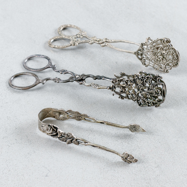 Uppläggningsbestick, 3st, silver, 103g