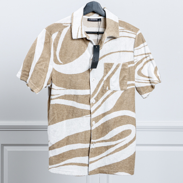 J. Lindeberg, skjorta i frotté, "Billy Toweling Jacquard Shirt, herr strl S, oanvänd