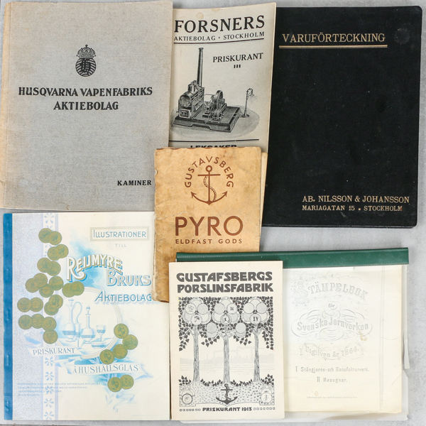 Böcker & Häften, om Reijmyre, Stämpelbok Svenska Jernverken, Pyro mm