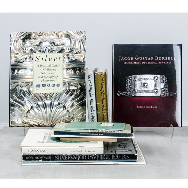 Böcker och häften, om guld & silver, bla om stämplar