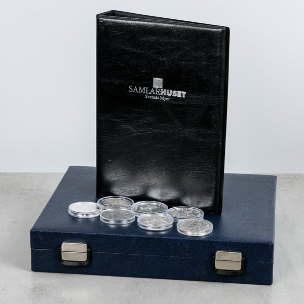 Minnesmynt, 7st, Silver, "Samlarhuset"