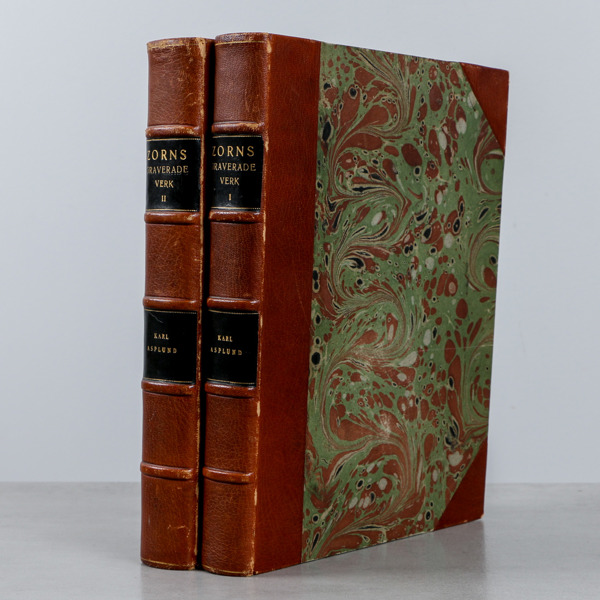 Böcker, "Zorns Graverade Verk", band I-II, Karl Asplund, 1920-1921