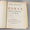 Böcker, "Zorns Graverade Verk", band I-II, Karl Asplund, 1920-1921
