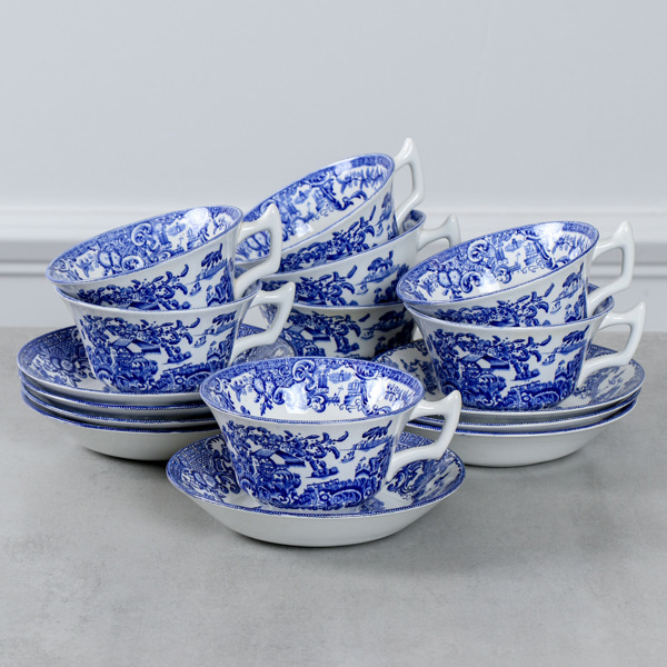 Tekoppar, 8 st, Rörstrand, 1900-talets första del