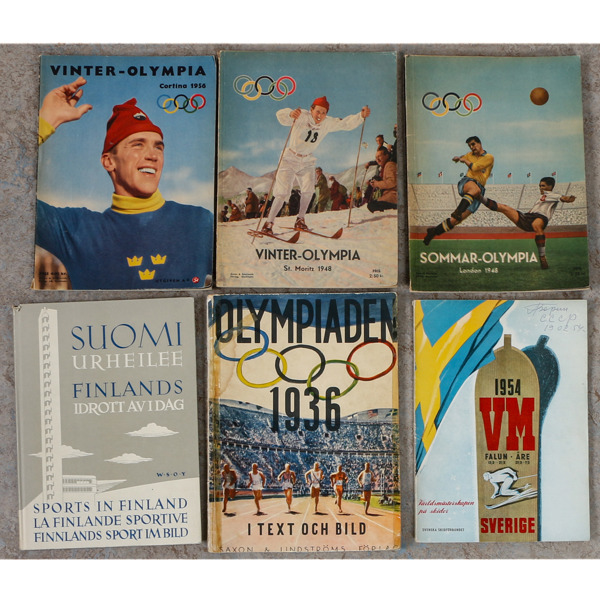 Olympiad- och sportmemorabilia, bla Vinter-Olympia Cortina 1956