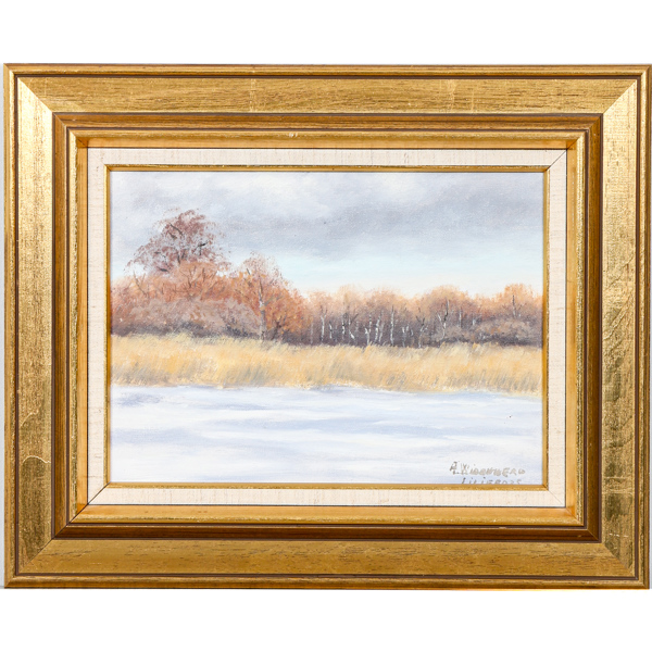 Astrid Widenberg Liljefors, höstträd, olja på duk, signerad