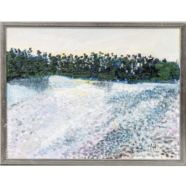 Hans Larsson, F. 1942, olja på duk, signerad