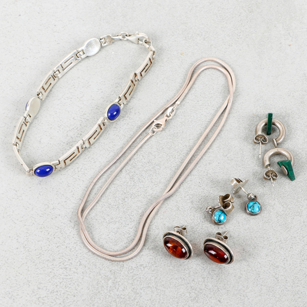 Smycken, 5 delar, silver, 33g