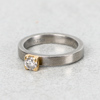 Ring, Titan med 0.25ct diamant