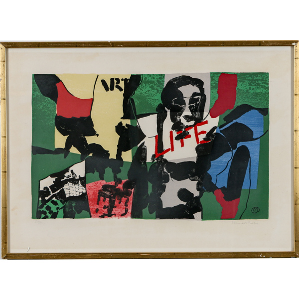 Lennart Rodhe, komposition, litografi