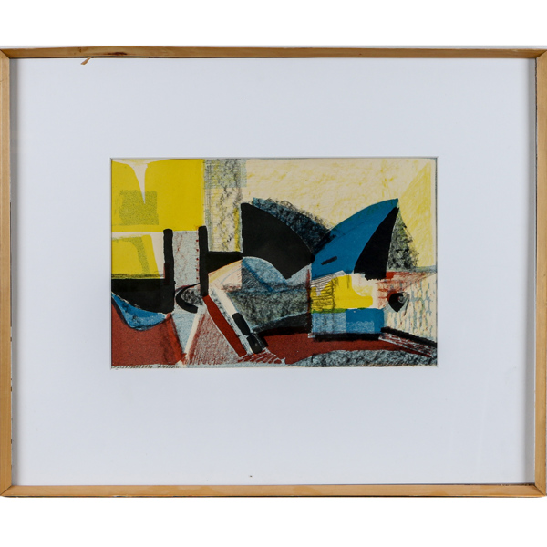 Gunnar Johansson, komposition, litografi, signerad