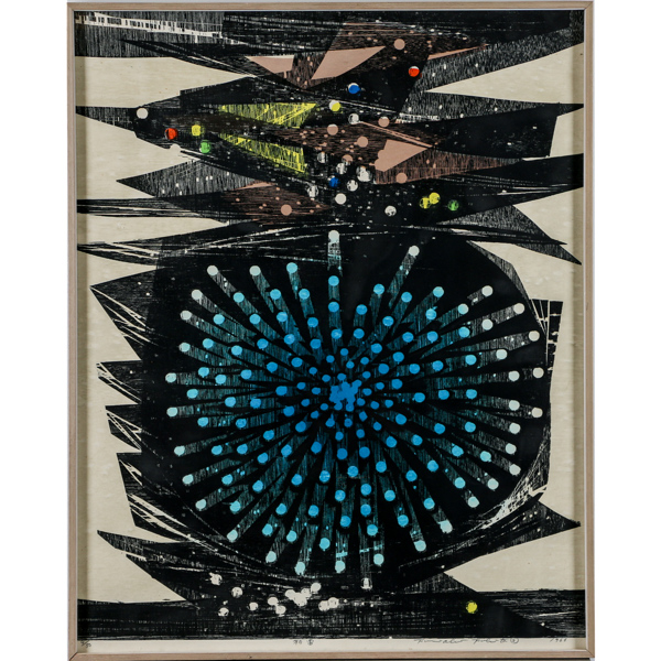 Fumiaki Fukita, Japan, träsnitt, signerad