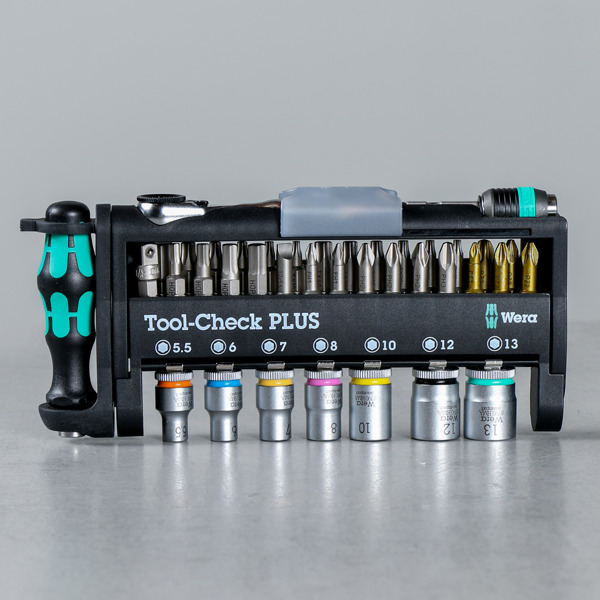 Hylsnyckel- och bitssats, Tool-Check Plus