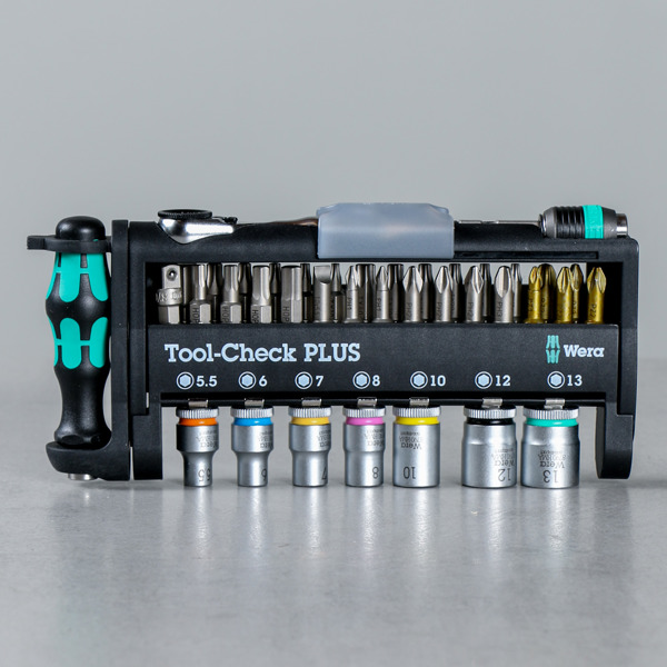 Hylsnyckel- och bitssats, Tool-Check Plus
