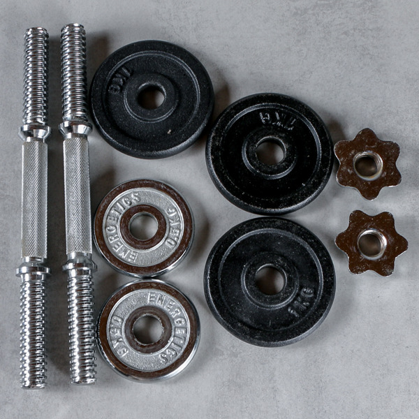 Hantlar med löstagbara vikter.