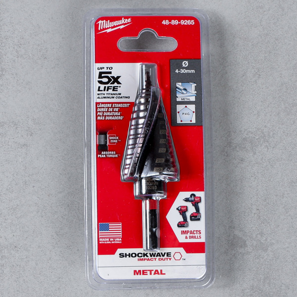 Stegborr, Milwaukee Ø 4-30 mm, modell 48-89-9265, oanvänd