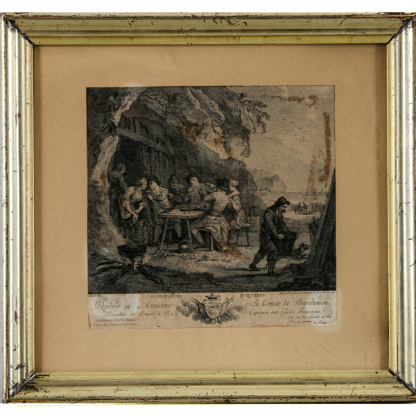 Jean-Baptiste-Pierre Le Brun, efter, graveringar, 2 st, Robert Daudet, Frankrike, daterade 1777 och 1778