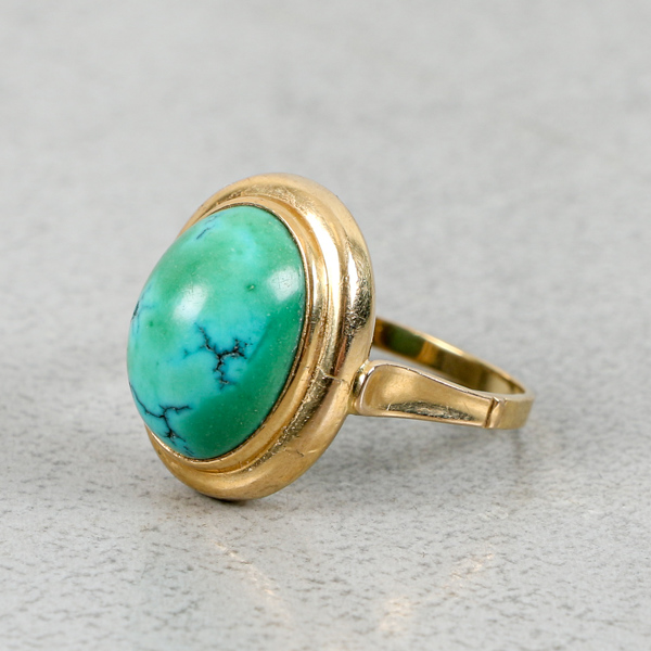 Ring, Guld 18k, 4.7g, turkos