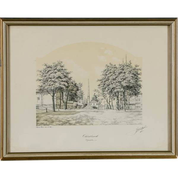 James Pauli, Uppsalamotiv, litografier, 2 st, 1926