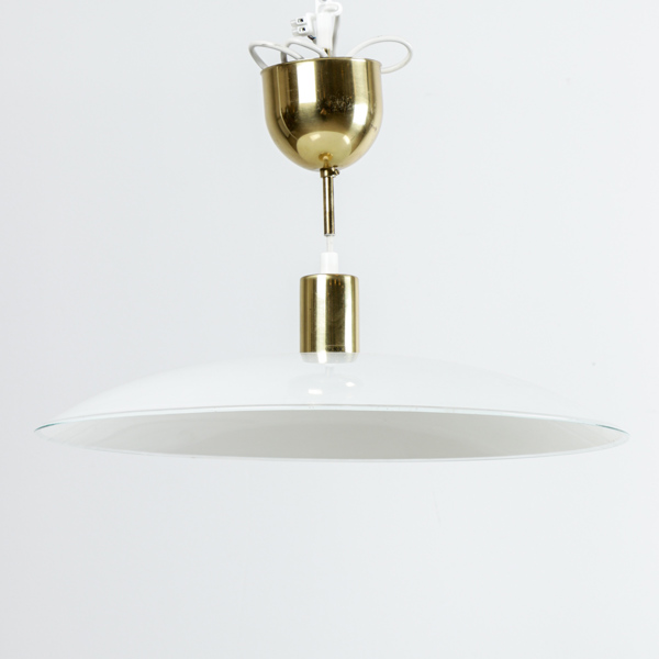 Taklampa, glas, mässing, 2000-tal