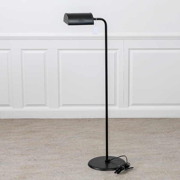 Golvlampa, IKEA, "Brutto", 1987, svartlackerad metall