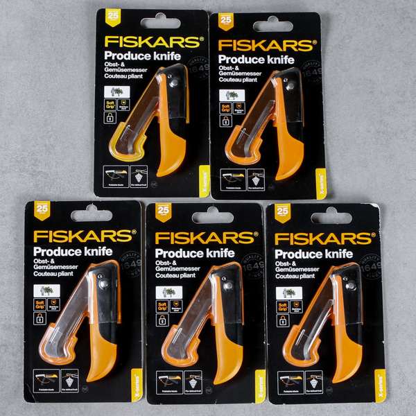 Skördeknivar, 5 st, Fiskars, oanvända