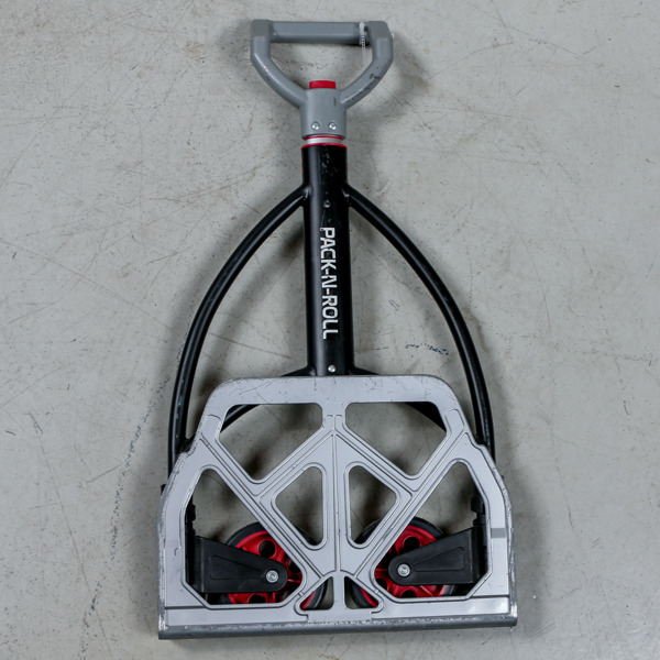 Hopfällbar pirra, "pack-n-roll"