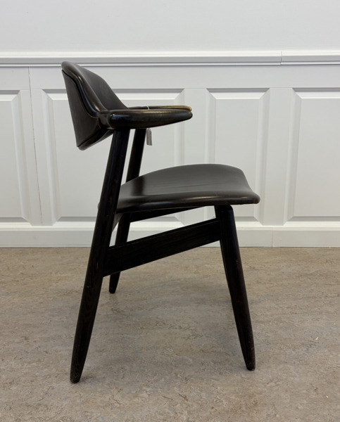 Karmstol, ask och läder, 1960-tal