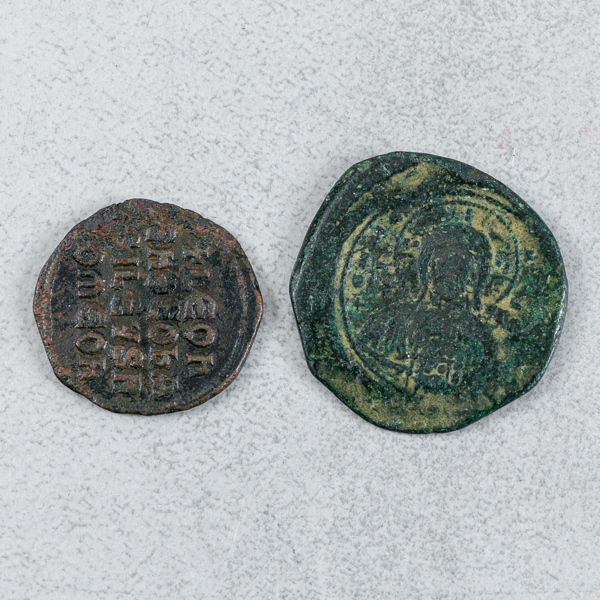 Mynt, Bysantisk follis, Leo VI den vise, 886-912 e.Kr.