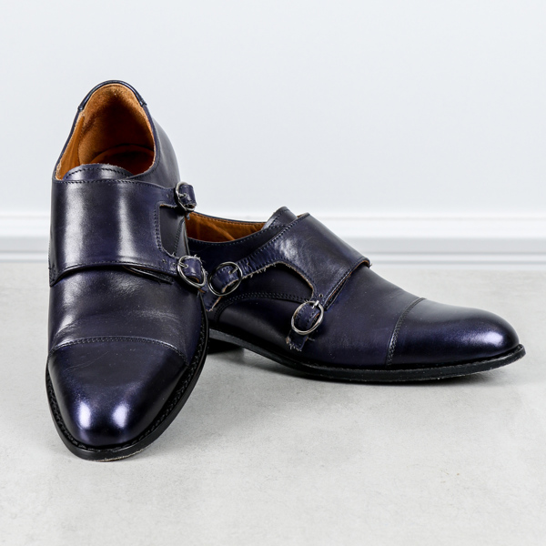 J.Lindeberg, skor, "Monkstraps", läder, strl. 37