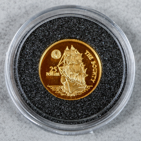 Mynt, Guld 24k, 1.24g