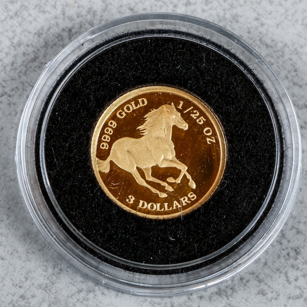 Mynt, Guld 24k, 1.24g