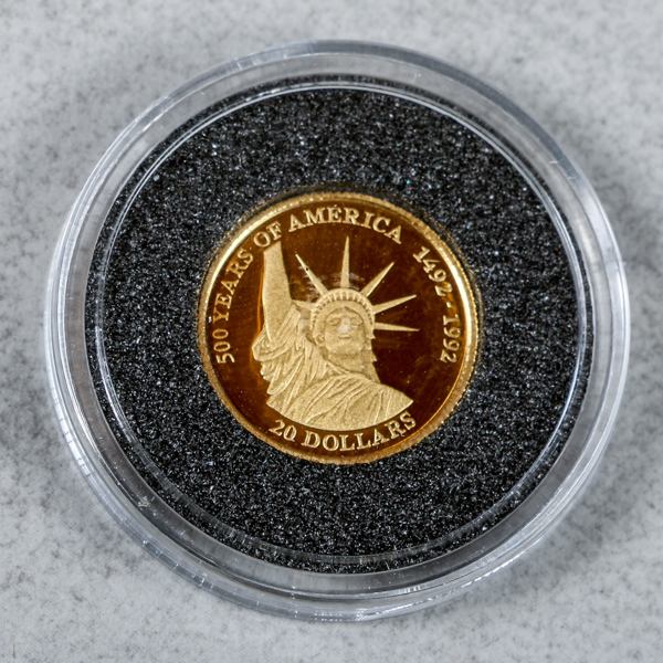 Mynt, Guld 24k, 1.24g