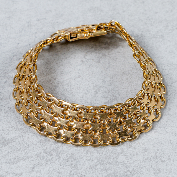 Armband, Guld 18k, 51.0g, x-länk