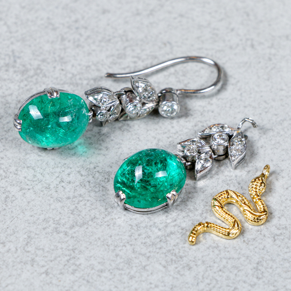 Örhänge, Guld 18k, 5.7g, diamanter