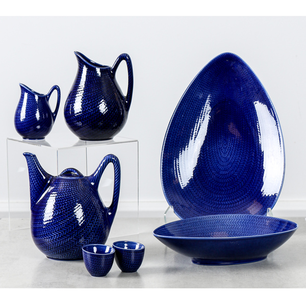 Hertha Bengtsson, "Blå eld", Rörstrand, 6 dlr