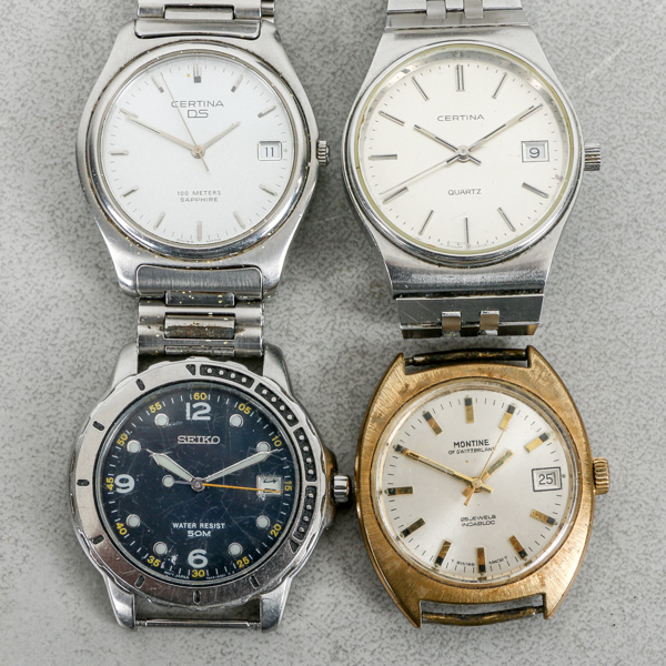 Armbandsur, 4st, Seiko, Certina, Montine