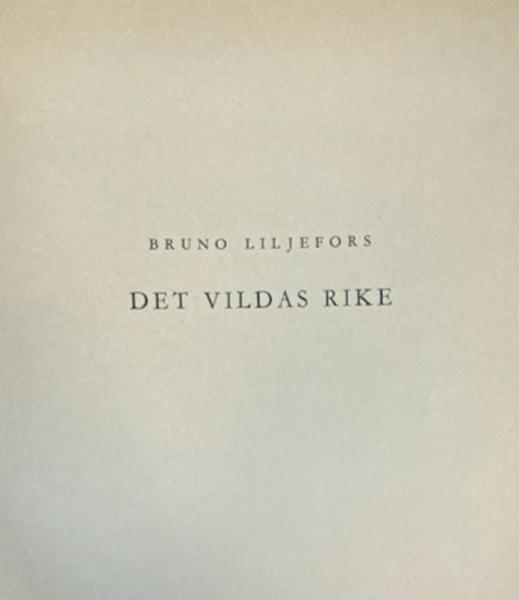 Bruno Liljefors, "Det vildas rike", 1941