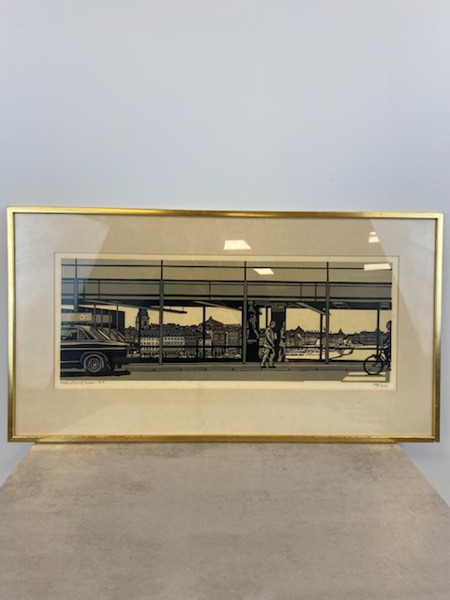 Svenolov Ehrén, Stockholmsmotiv, litografi, signerad