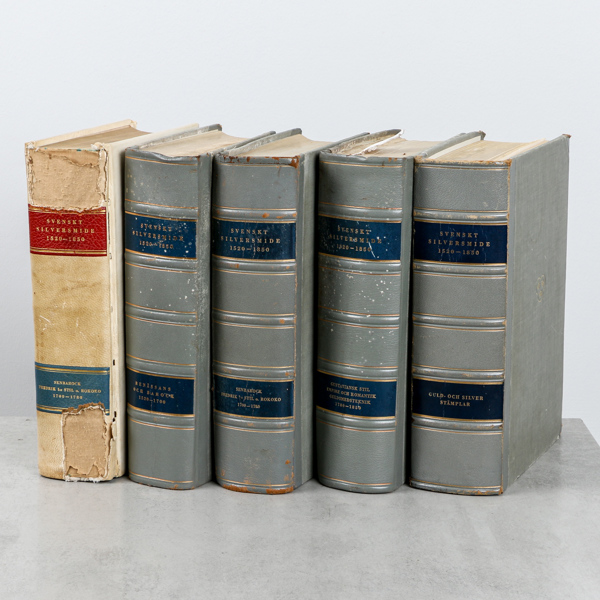Böcker, Svenskt silversmide 1520-1850, 4+1 band,