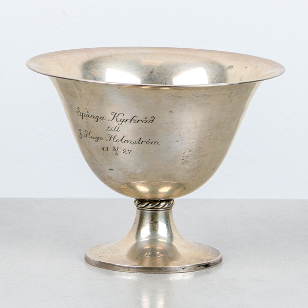 Skål på fot, W.A. Bolin, Silver, 197g