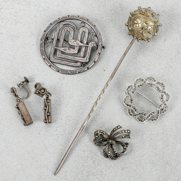 Smycken, 5 delar, silver, 40g