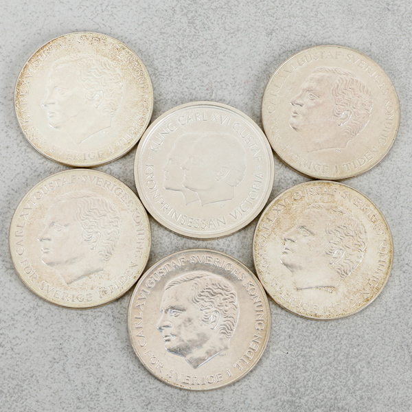 Mynt, Silver, 162g, Sverige, 92.5% silver