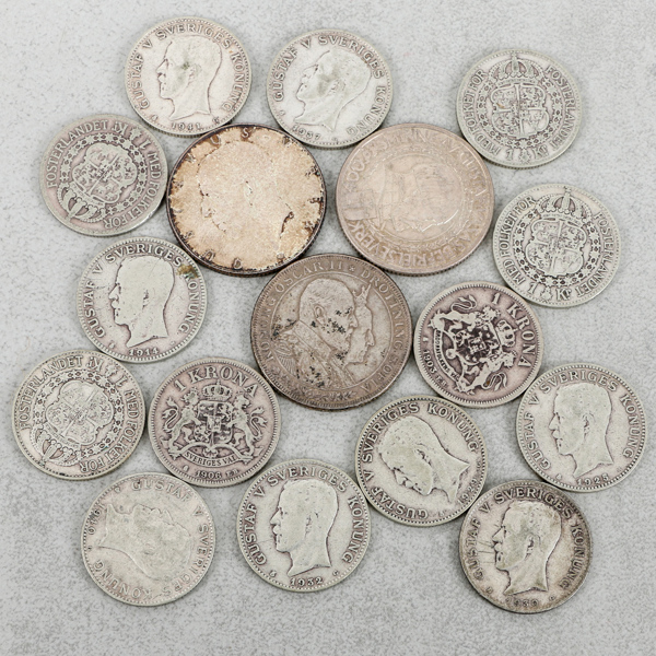 Mynt, Silver, 148g, Sverige, 80% silver