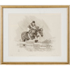 Zbigniew Czop, hästhoppning, kopparstick, signerad