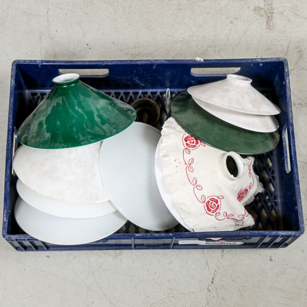 Lampskärmar till skomakarlampor, glas, 9 st