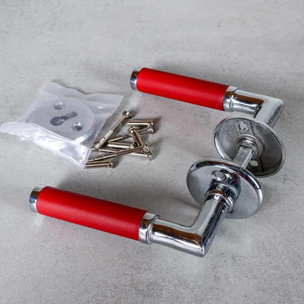 Dörrtrycken, 12 st, art deco-stil, röda