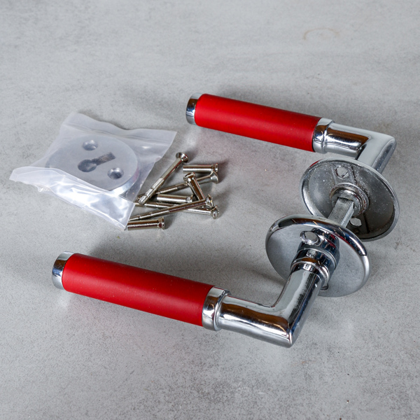 Dörrtrycken, 12 st, art deco-stil, röda