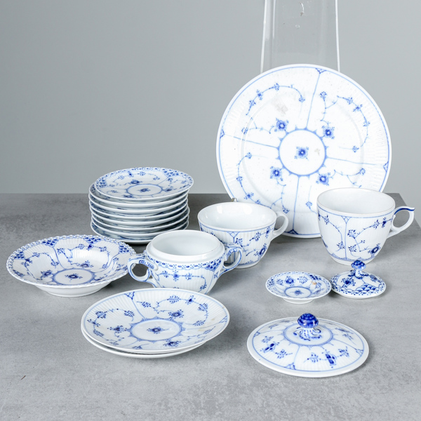 Musselmalet, servisdelar, 19 delar, Royal Copenhagen