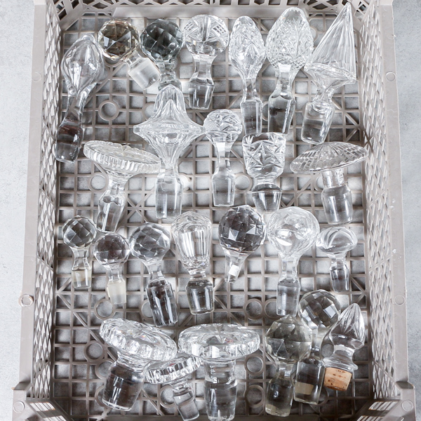 Karaffproppar, kristall, 1800/1900-tal